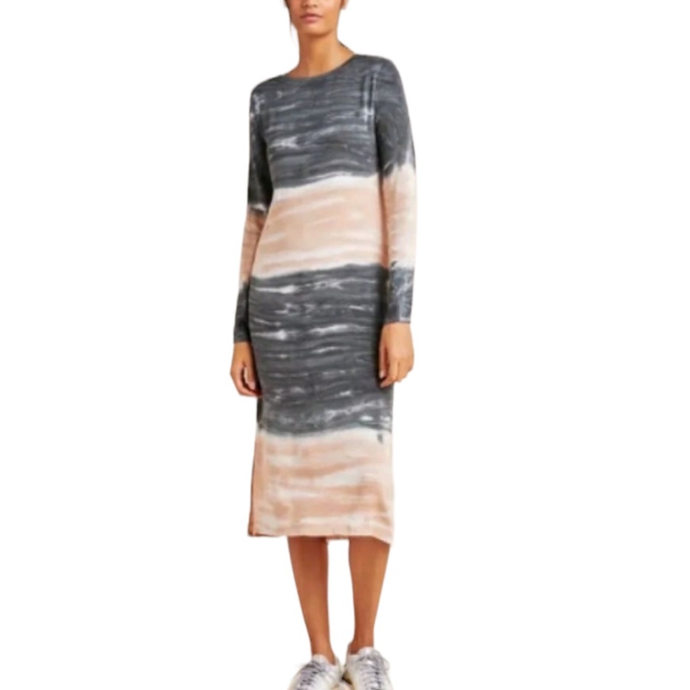 Dolan Black and Cream Long Sleeve Dress